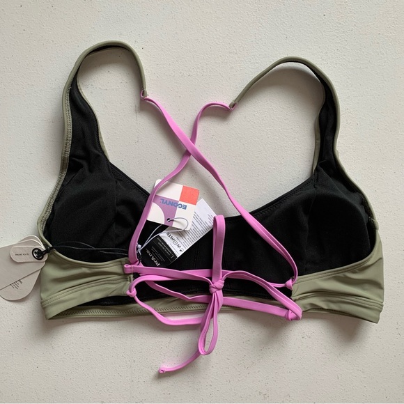 Prana Large Bikini Set Color Block Tulum Top + Black Summer Wave Bottom NWT - Picture 5 of 15